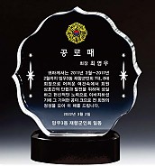 WHITE 크리스탈 상패  [JW136-07]