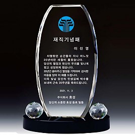 WHITE 크리스탈 상패  [JW140-04]