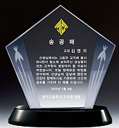 WHITE 크리스탈 상패  [JW140-07]