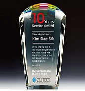 WHITE 크리스탈 상패  [JW142-04]