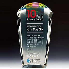 WHITE 크리스탈 상패  [JW142-04]