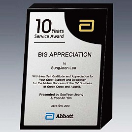 알로이 BLACK 크리스탈 상패  [JW144-07]