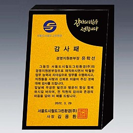 알로이 BLACK 크리스탈 상패  [JW144-08]