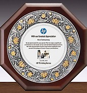 주석 도금 투톤 우드 상패  [JW233-02]