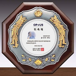 주석 도금 투톤 우드 상패  [JW233-03]
