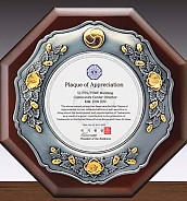 주석 도금 투톤 우드 상패  [JW233-05]