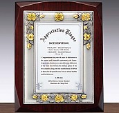 주석·동 도금 투톤 우드 상패  [JW237-02]