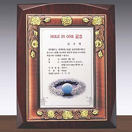 주석·동 도금 투톤 우드 상패  [JW237-06]