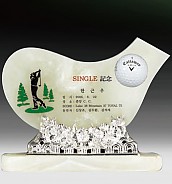 금속 골드 천연옥 트로피  [JW396-06]