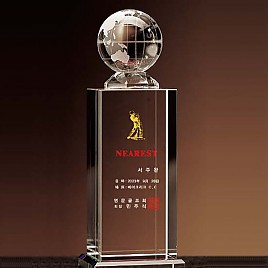 크리스탈 금속 트로피  [JW352-16]