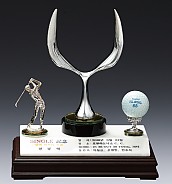 금속 골드 천연옥 트로피  [JW396-02]