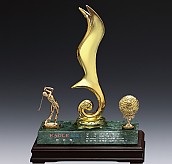 금속 골드 천연옥 트로피  [JW396-01]