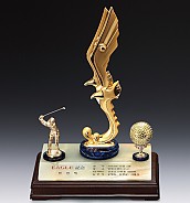 금속 골드 천연옥 트로피  [JW396-03]