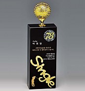 크리스탈 & 금속CNC조각 트로피  [JW422-03]