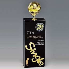 크리스탈 & 금속CNC조각 트로피  [JW422-03]