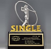 크리스탈 & 금속CNC조각 트로피  [JW425-02]