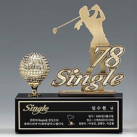 크리스탈 & 금속CNC조각 트로피  [JW426-03]